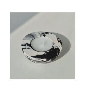 Restaurant Table Decorative Candle Holder High Quality <b>White</b> Marble Material <b>Candlestick</b> Custom Shape Tealight Candle Holder - Product Image 6