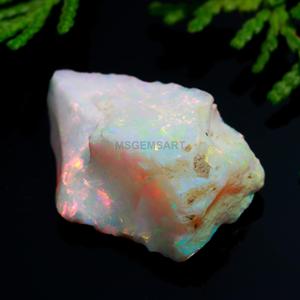 โอปอลสีขาวแข็งหยาบคริสตัลโอปอลไฟหลายสีดิบเอธิโอเปียโอปอล Uncut หยาบขายส่งผู้ผลิตแร่ธาตุ - Product Image 4