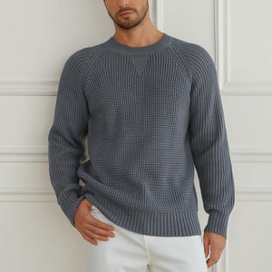 Vente en gros de nouveaux pulls pour hommes de couleur unie au design personnalisé à la mode à vendre pull à col rond à manches longues pour hommes - Product Image 4