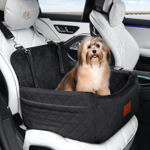 OEM portatile Tartan Design Pet Booster <span class=keywords><strong>sedile</strong></span> uovo Memory Foam con cinture di sicurezza tasche di stoccaggio in poliestere viaggio sicuro letto per animali - Product Image 2
