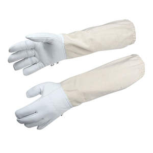 Meilleurs gants de protection apicole personnalisés avec logo, haute qualité, 100% cuir, prix de gros - Product Image 1