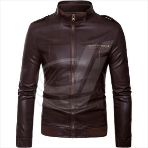 Nouvelle veste en cuir de haute qualité pour hommes, nouvelle veste élégante de marque en cuir de haute qualité coupe-vent automne et hiver - Product Image 5