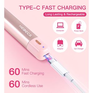 Tondeuse à poils de nez rechargeable 3-en-1 étanche pour femmes, portable, avec base de rangement pratique pour les voyages, alimentation USB, en plastique - Product Image 5