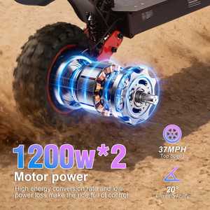 Patinete Eléctrico FREEBOY H6 Todoterreno, Resistente al Agua IPX4, Motor Dual, 60 km/h, Alta Velocidad, Batería Extraíble de Largo Alcance, 20 km, Europa - Product Image 3