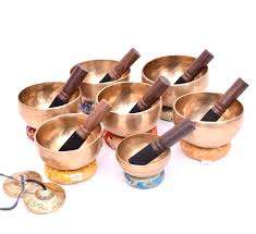 Ensemble de bols chantants en métal artisanat bol sonore de méditation fabriqué à la main en Inde pour la guérison et la pleine conscience - Product Image 5