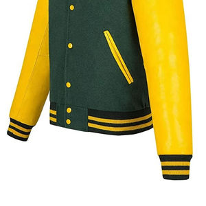 Chaquetas universitarias para hombre Venta superior con estilo único Logotipo personalizado Mejor fabricante Chaqueta de cuero de invierno Botón Decoración Precio bajo - Product Image 6