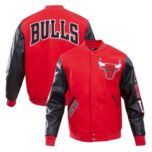 Chaqueta universitaria de lana clásica para hombre Chaqueta de béisbol de calidad premium con mangas de cuero - Product Image 2