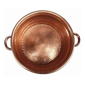 Bol de spa en cuivre écologique artisanal pour la thérapie ayurvédique fête de trempage des pieds utilisation décorative de bien-être à la maison - Product Image 5