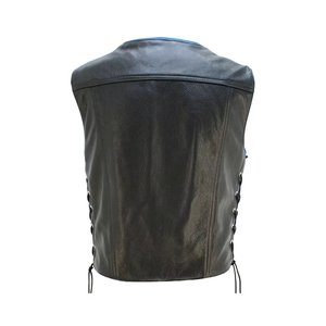 เสื้อกั๊กหนังผู้ชายคุณภาพสูงสำหรับฤดูหนาว ดีไซน์หลายกระเป๋า สไตล์สตรีทแวร์ แบบคาร์โก้ - Product Image 5