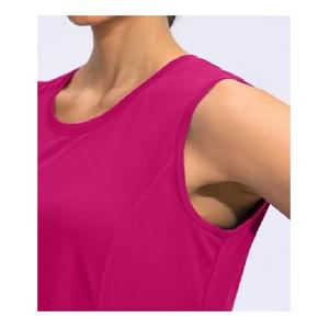 Camiseta sin mangas para mujer más vendida 100% algodón cómoda e informal para el verano Color sólido precio de fábrica de Bangladesh - Product Image 5