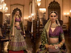 Lehenga Choli de mariée de qualité supérieure, lourdement brodé, en soie Rajwadi, pour femmes, vêtements élégants pour les mariages - Product Image 5