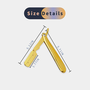 Maquinillas de Afeitar de Acero Inoxidable Chapadas en Oro, de Primera Calidad, para el Cuidado Masculino, Afeitado y Barbería - Product Image 2