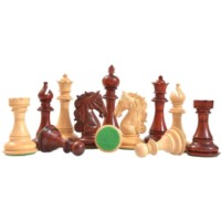 Pièces d'échecs en bois naturel personnalisables Moghul Art, emballage avec logo personnalisé - Outil de divertissement et d'apprentissage familial de haute qualité