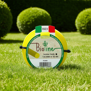 Hilo de nailon amarillo redondo BIOLINE de 1.6mm x 15m para desbrozadora, repuesto para herramientas de jardín Brumar - Product Image 3