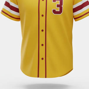 Ensembles de maillots de baseball personnalisés OEM prêts à l'emploi, 100% polyester, tissu respirant et léger pour vêtements de sport, unisexe, adultes - Product Image 3