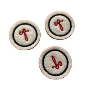 Circle Logo Heat Press Fabric Felt Embroidery Label Custom <b>Iron</b> <b>on</b> <b>Clothing</b> Heat <b>Transfer</b> Embroidery Patch1 - Product Image 1