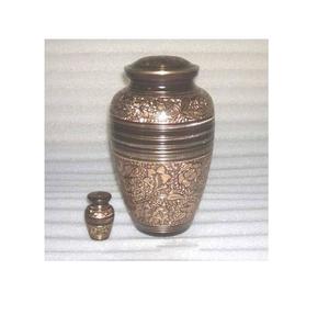 Fournisseur OEM en gros, urne funéraire en aluminium pour cendres humaines, finition en granit brun moucheté, urne commémorative pour adultes. - Product Image 4