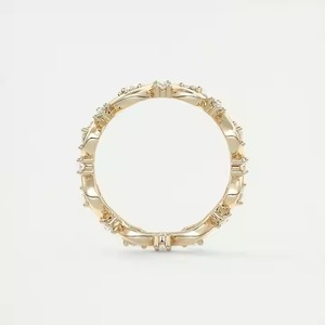 Anillo de oro amarillo de 14 quilates con corte ovalado, Diamante cultivado en laboratorio, el mejor conjunto nupcial de aniversario de boda, regalo para sus anillos finos - Product Image 4