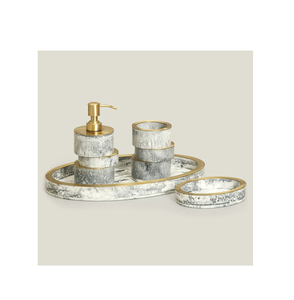 ชุดอ่างอาบน้ำอุปกรณ์เสริมห้องน้ำทำจากเรซิ่นทำมือสำหรับบ้านโรงแรมร้านอาหารชุดห้องน้ำราคาถูก - Product Image 5