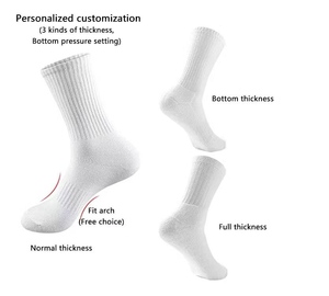 Chaussettes Crew en Spandex de Style Street à la mode pour hommes et femmes confortables et respirantes avec sublimation de motif de lettre pour l'hiver - Product Image 4