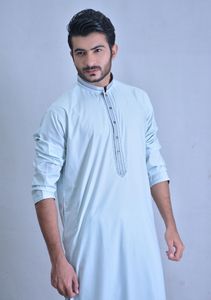 2023 hommes Designer Panjabi Shalwar Kameez costume à la mode Viscose Kurta pour mariage - Product Image 4