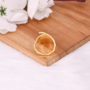 Wholesale Lot Fashion Simple Brass <b>Ring</b> Gold Plated <b>Plain</b> <b>Rings</b> Women Fashion Minimalist Brass <b>Ring</b> Gift For Casual And Party - Product Image 3