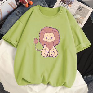Camiseta de cuello redondo de dibujos animados de conejo para mujer, remera ajustada para mujer, camisetas con estampado personalizado a granel, camisetas lisas para mujer - Product Image 4