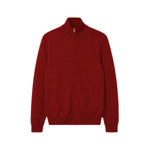 Cardigan à col roulé pour homme, 100% coton, tricot, fermeture éclair intégrale, respirant, anti-boulochage, anti-froissement, séchage rapide, automne-hiver - Product Image 1