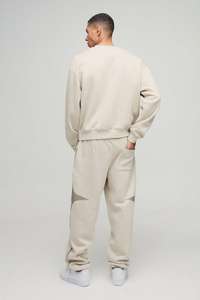 Survêtements pour hommes en polaire auto-chauffante épais à manches longues et col rond de couleur unie pour l'automne/hiver par Marfa International - Product Image 2