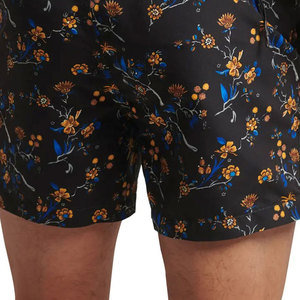 Shorts de Baño Personalizados para Hombre, Diseño Tropical Floral Negro, Secado Rápido, Ecológicos e Impermeables - Product Image 4