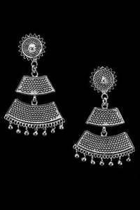 Pendientes colgantes de filigrana de plata Tarakasi hechos a mano de alta calidad, proveedor indio brillante, tachuelas chapadas en plata, moda - Product Image 2
