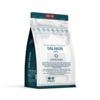 Kopi Robusta Vietnam 250g/Kantong, 100% Robusta, Sangrai Tinggi, Rasa Pekat, DALAKON, Kualitas Tinggi, OEM ODM, Berkafein, Premium