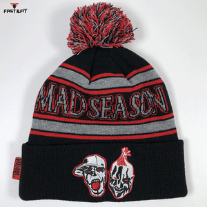 Best Quality Professional Made Winter <b>Beanie</b> Hats 3D Embroidery Digital Breathable Waterproof 100% Cotton <b>Fleece</b> Fabric Custom - Product Image 5