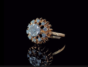 Anillo de Compromiso con Diamante Cultivado en Laboratorio de 0.50 CTW, Certificado SGL, Oro Sólido de 14K, Diseño de Múltiples Hileras - Product Image 2