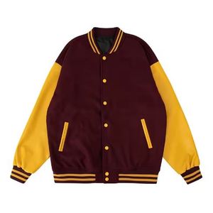 Men's <b>Retro</b> College Style All-Season Varsity <b>Jacket</b> PU <b>Leather</b> Embroidered Stitching CollegeBaseballjacket for men DDP Shipping - Product Image 1