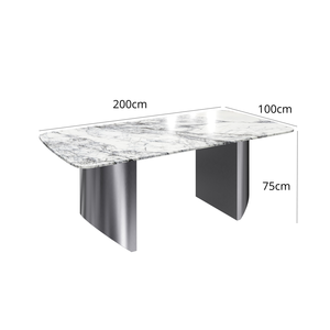 Mesa de Comedor de Mármol Galaxy de 200 cm, Diseño Moderno y Minimalista, Mueble de Comedor Estable para 6 Personas - Product Image 6