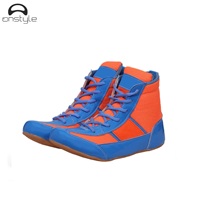 Bottes de lutte professionnelles Pro Grip Elite personnalisables en mesh avec empeigne en cuir véritable offrant une traction avancée sur tapis, été/hiver