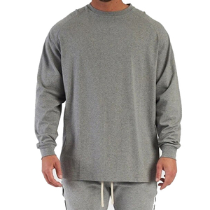 Sudadera de manga larga de talla grande para hombre, ajuste Regular, movimiento de Fitness, entrenamiento para correr, parte superior inferior bordada a juego - Product Image 1