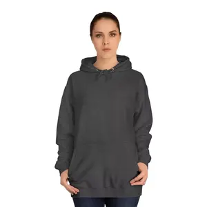 Sweat à capuche gris unisexe personnalisable pour l'hiver doux et durable pour les commandes en gros pour l'image de marque et les grandes tailles - Product Image 1