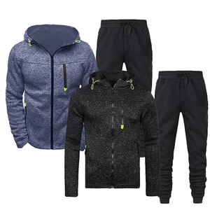 Nuevo traje deportivo de primavera y otoño para hombre, sudaderas con capucha transpirables + Pantalones, sudadera cálida, chándal para invierno, conjunto deportivo masculino - Product Image 3