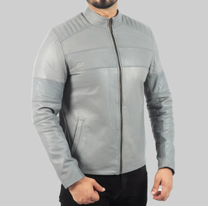 Solid Color Casual Wear <b>Men</b> <b>Leather</b> <b>Jacket</b> Streetwear New Fashion Comfortable <b>Men</b> <b>Leather</b> <b>Jacket</b> - Product Image 2