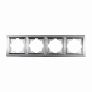 Gran oferta, piedra plateada moderna, plástico ABS, 16A, 220V, estándares UE/Reino Unido/EE. UU., interruptor de enchufe de marco de cuatro plazas para uso en el hogar y la Oficina - Product Image 1