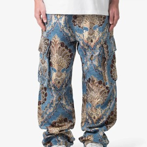 Pantalons amples et confortables pour hommes MONO RIDERS, pantalons cargo décontractés, tissu Oxford 100% coton, écologiques, doux et durables - Product Image 4