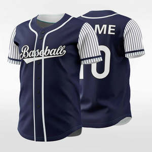 Camiseta de Béisbol Transpirable 100% Poliéster, Talla Adulto, Uniforme de Equipo Personalizado de Color Sólido, Cuello en V de Alta Calidad - Product Image 5