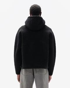 Men's Winter Class <b>Black</b> <b>Zipper</b> <b>Hoodie</b> Regular Fit 400GSM 100% Cotton Garment Dyed Pre-shrunk Windproof Breathable Eco-Friendly - Product Image 2