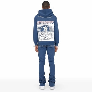 Vente en gros de survêtements pour hommes de coupe régulière personnalisés Tissu épais et solide à capuche pour l'hiver à séchage rapide en éponge française - Product Image 2