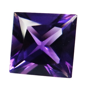 Forme carrée de haute qualité personnalisée taille libre coupe à facettes pierre précieuse en vrac améthyste violette naturelle pour la fabrication de bijoux utilisation OEM - Product Image 2