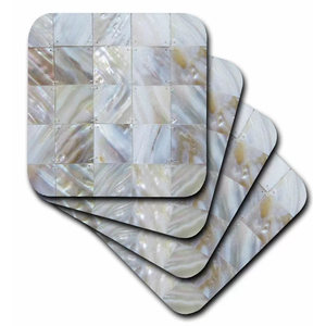 Posavasos cuadrados modernos con incrustaciones de perlas Madre, accesorios de mesa de PC de resina ligera, precio de fábrica directo, mopa de té y café, almohadillas para alfombrillas con incrustaciones - Product Image 3