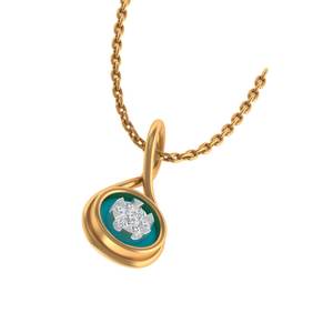 Delicado Juego de Colgante de Oro Fino de 18K para Mujer, Joyería de Diseño Tradicional con Pendientes a Juego para Bodas y Fiestas - Product Image 2