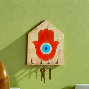 ที่ใส่กุญแจไม้แบบ Hamsa - Product Image 2